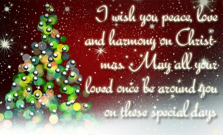 Peaceful christmas wishes