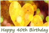 40th Birthday Card Template