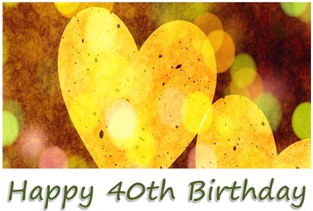 40th Birthday Card Template