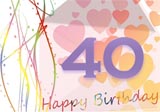 Printable 40th birthday card